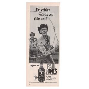 Paul Jones Blended Whisky / Wynns Friction Proofing Advertisement 1950s Vintage